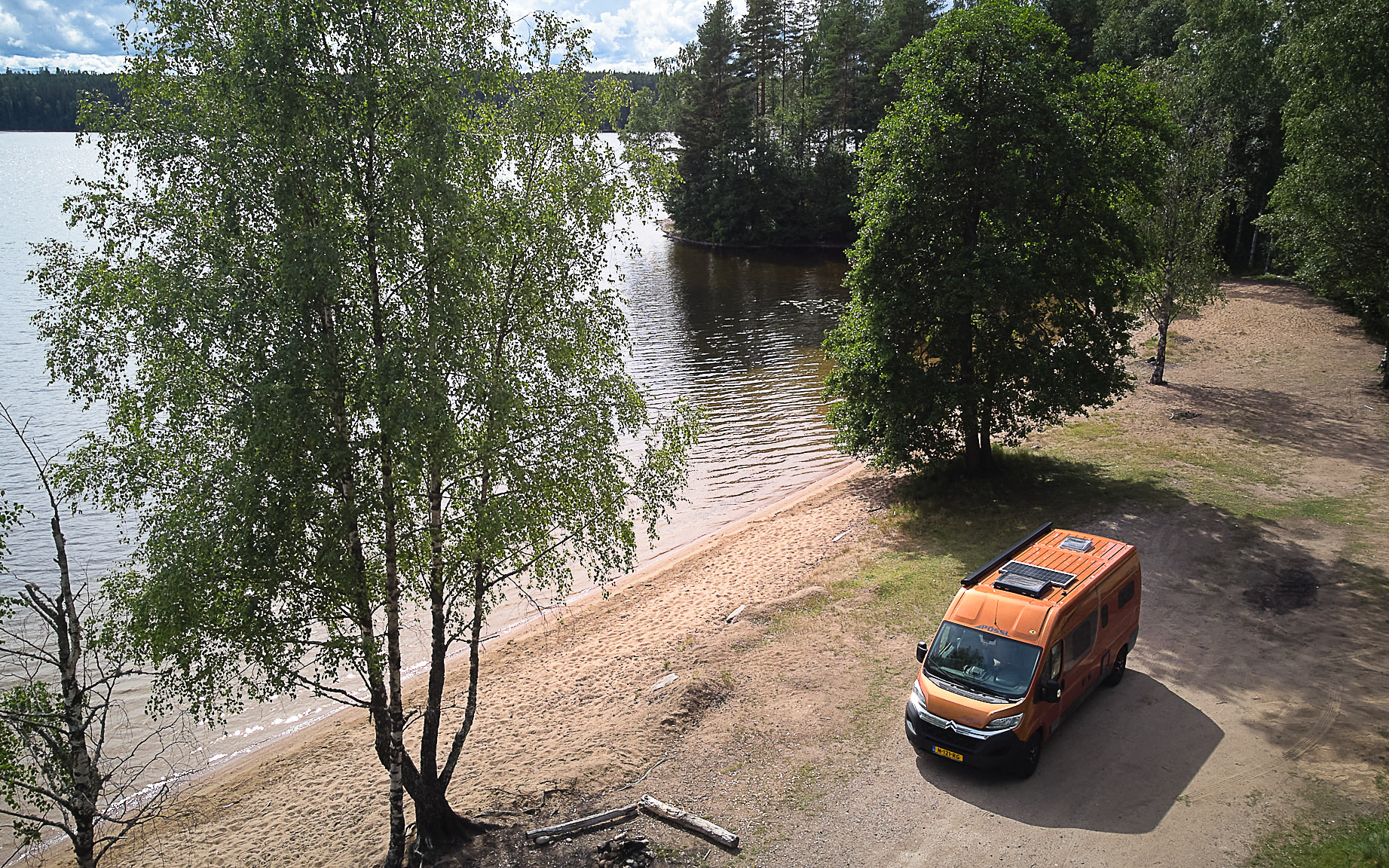 Off-grid camperen in Zweden