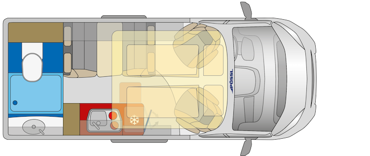 Pössl campers Concorde Compact indeling