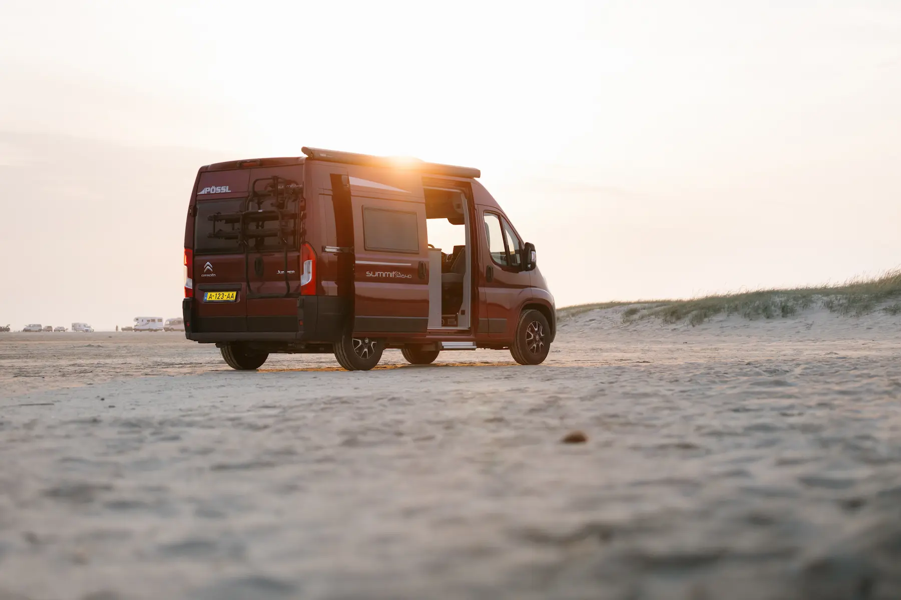 Pössl campers met een lengte van 5,41 meter