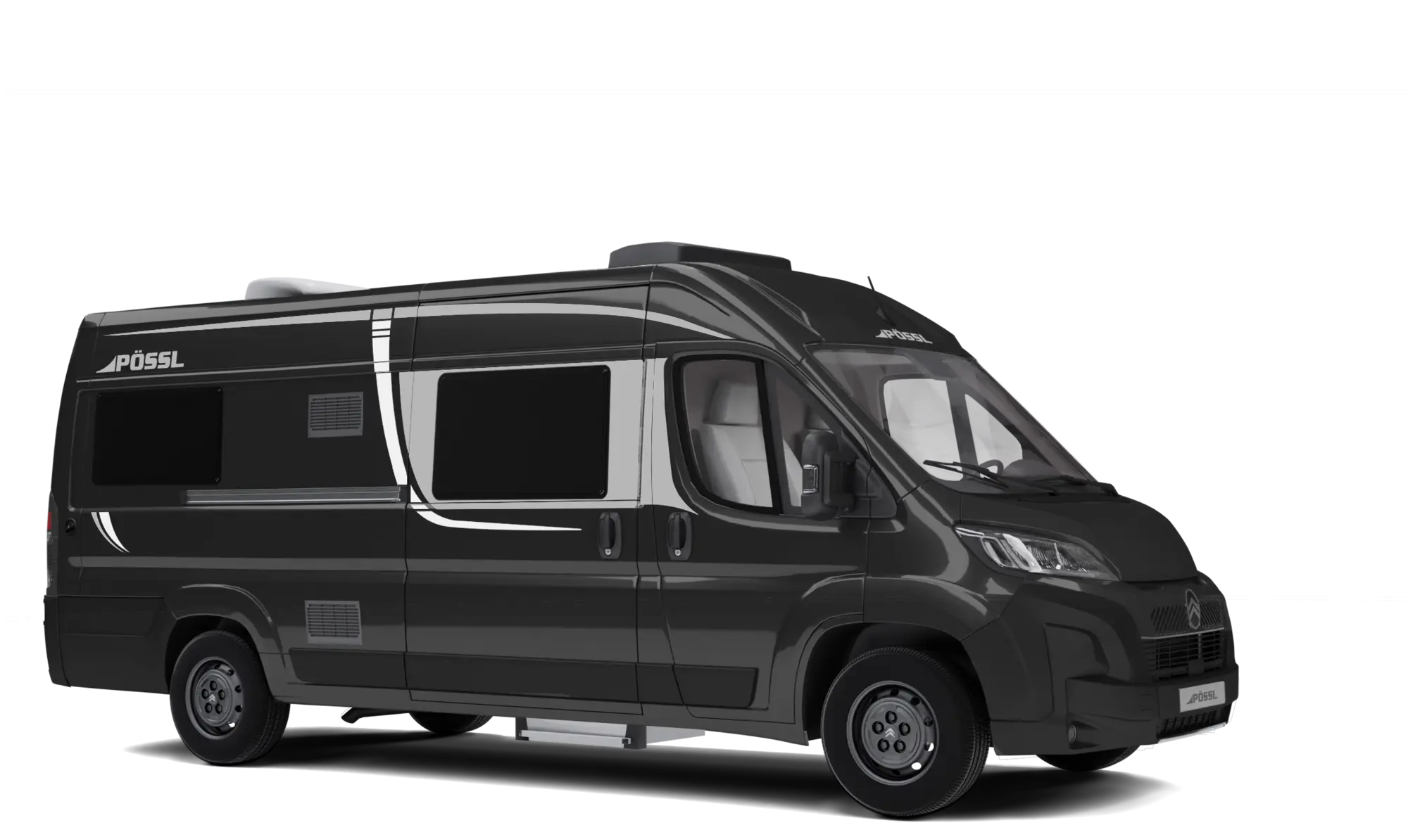 Pössl buscamper exterieur kleur Zwart Metallic