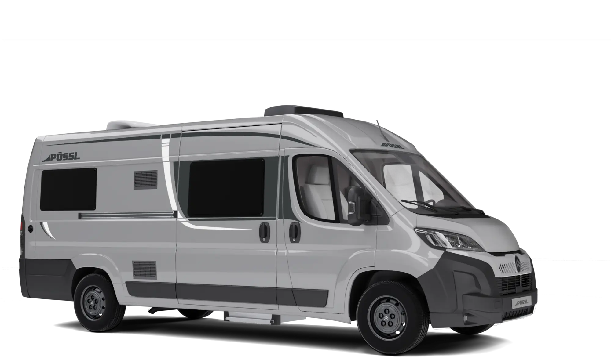 Pössl buscamper exterieur kleur Artense Grijs Metallic