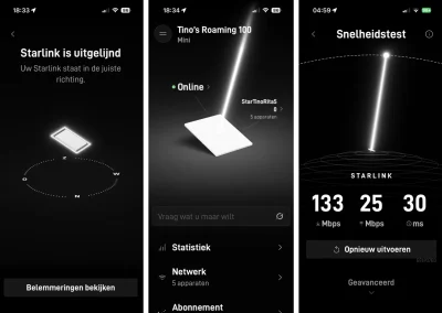 Starlink Mini internetverbinding tijdens het reizen met de Pössl Roadcruiser